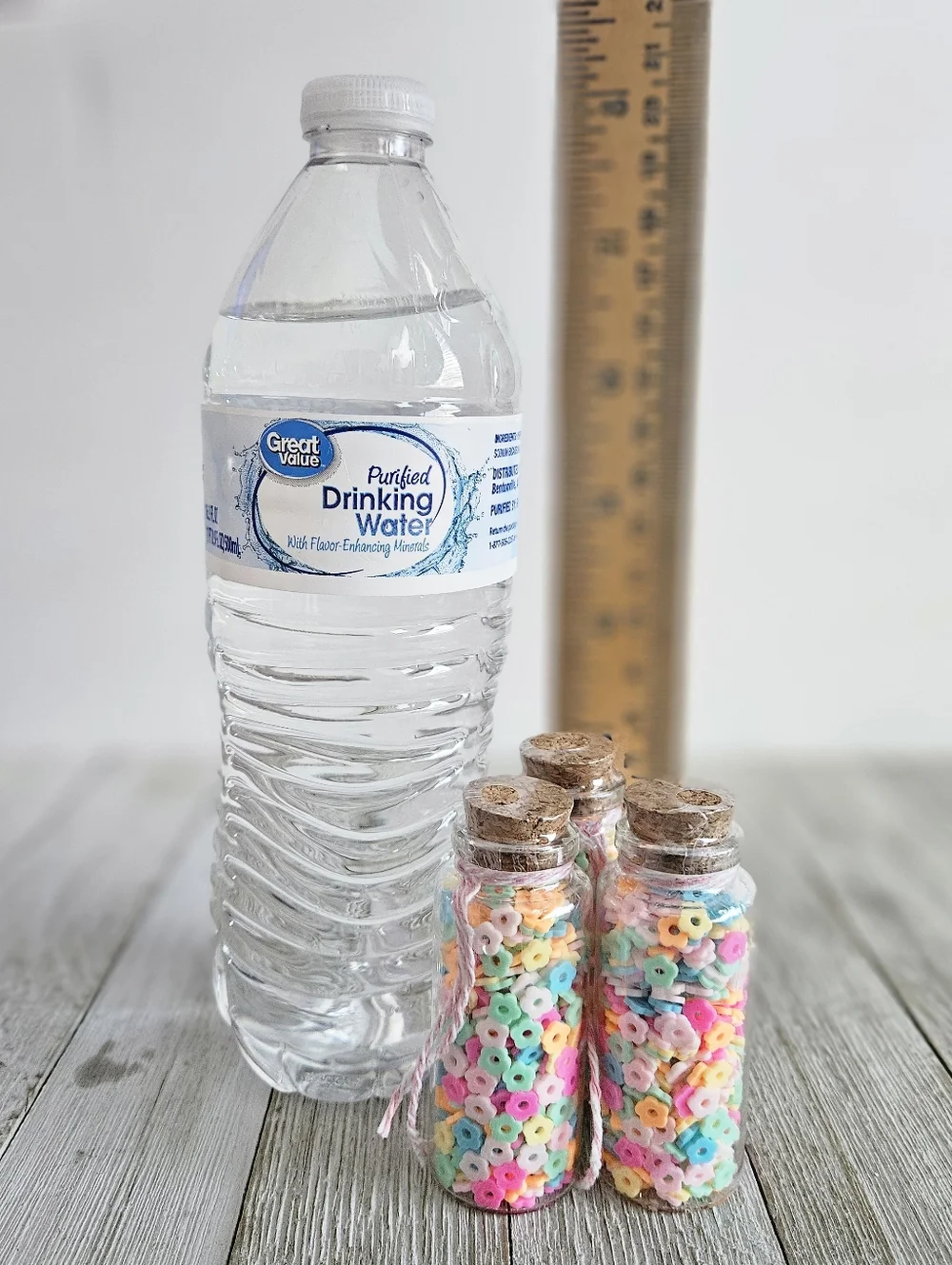 3-Pack Jar of Miniature Plastic Beads Multi-Colored Pastel Crafting Sewing DIY